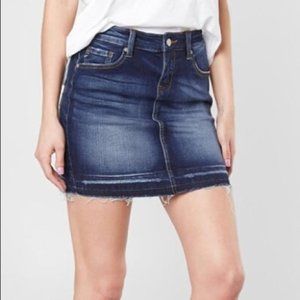 KanCan Demin Jean Mini Skirt Frayed Hem 28